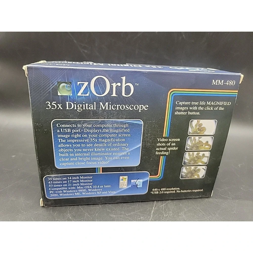 2017 zOrb By Carson 65x Digital Microscope MM-480 PC/MAC In Original Box